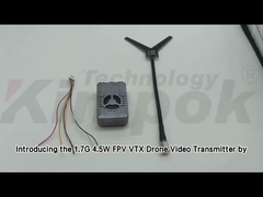 1.7Ghz VTX Wireless UAV Video Transmitter Dukungan IRC Tramp Video Link 4W RF Power VTX
