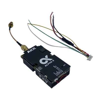 AKK 8W VTX Alpha8 Wireless Video Transmitter 80CH 5.8G 8W 5W 3W 1W Daya Dukungan Smart Audio