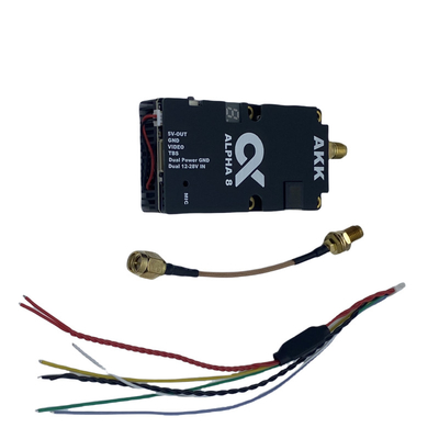 AKK 8W VTX Alpha8 Wireless Video Transmitter 80CH 5.8G 8W 5W 3W 1W Daya Dukungan Smart Audio