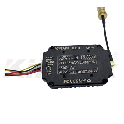 Pemancar Video UAV FPV 3.3G 3.5W Pemancar Video 3.3Ghz VTX dengan IRC 24CH 25mW/2000mW/3500mW Modul VTX FPV