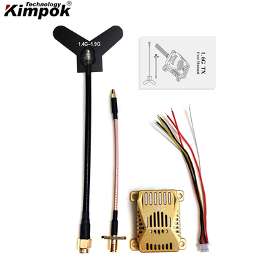 Pemancar Video UAV Analog 1.6G 3W 16CH 1.6Ghz FPV VTX Transmisi Video Audio untuk Drone