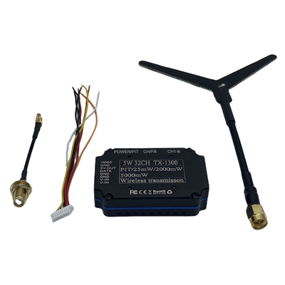 1.2G 1.3G 5W Pemancar Video Nirkabel 32CH FPV VTX 25MW 2000MW Tautan Video 5000MW